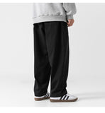 Advbridge Spring Autumn Fashion Solid Casual Men's Drawstring Waist Versatile Cool Boys Cotton Loose Wide Leg Pants AllSeason Pocket