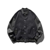 Advbridge American Style Leather Long Sleeve Baseball Jacket Men Hip Hop Casual Coats Unisex Student Uniform Bomber Jackets College Wear