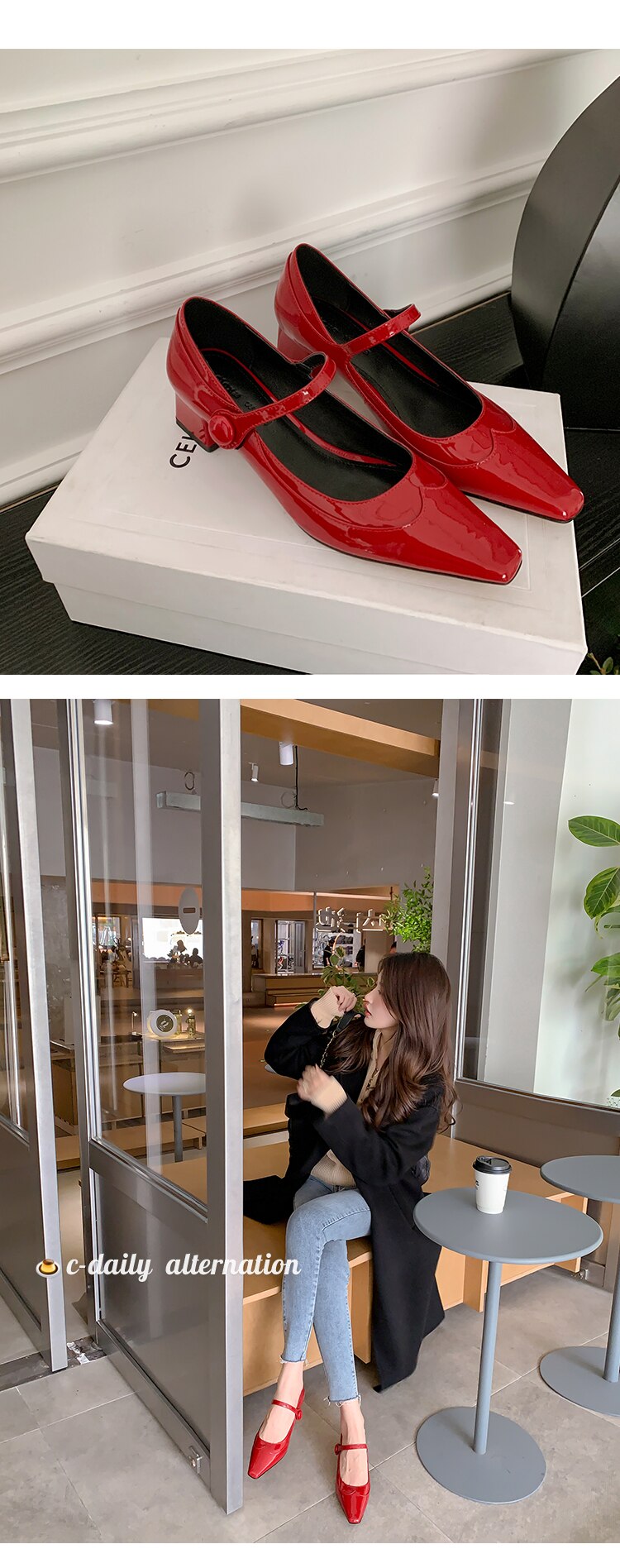 Advbridge 2023 new spring women pumps natural leather 22-24.5cm length cowhide+sheepskin square toe Mary Jane shoes low heel brogue