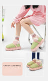 Advbridge Waterproof Winter Shoes Women Furry Female Snow Boots Fashion Retor Mixed Color Round Toe Down Cloth Woman Ankle Boot
