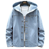 Advbridge Spring Autumn Hooded Denim Jacket Men's Hip Hop Jeans Coat Retro Jean Jacket Street Casual Bomber Jacket Outerwear Hoodies