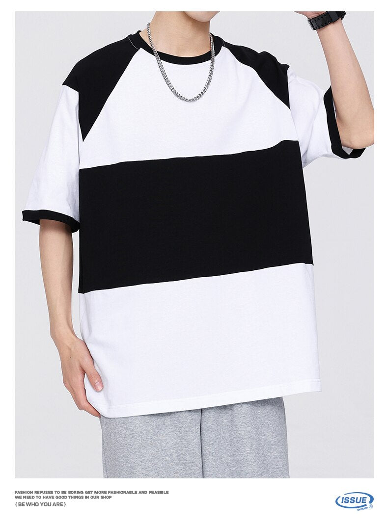 Advbridge Hip Hop T-Shirt Loose Sports Streetwear Fashion Oversized 3XL T Shirt Striped 2023 Summer Short Sleeves Top Tees Tshirt