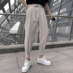 Advbridge Office Trousers Men Business Casual Pant British Fashion Stripe Trousers Pant For Man Social Club Outfits Pantalones Hombre