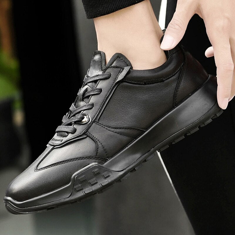 Advbridge Genuine Leather Men Sneakers Flat High Quality Causal Men Shoes Male Footwear Non-slip Fashion Sneakers Men Shoes