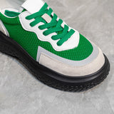 Advbridge New Women Chunky Shoes Fashion Mesh Vulcanized Shoes Green Lace-Up Women Sneakers Summer Outdoor Sport Shoes Tenis Feminino