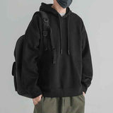Advbridge Spring Autumn Fashion Solid Casual Men's Loose Sporty Cool Boys Soft Hoodie Pullover Shirt Long Sleeve Top Versatile 100% Cotton