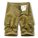 Advbridge Men's Multi-Pocket Casual Shorts with Elastic Waist and Five-Point Loose Pants Beach Shorts