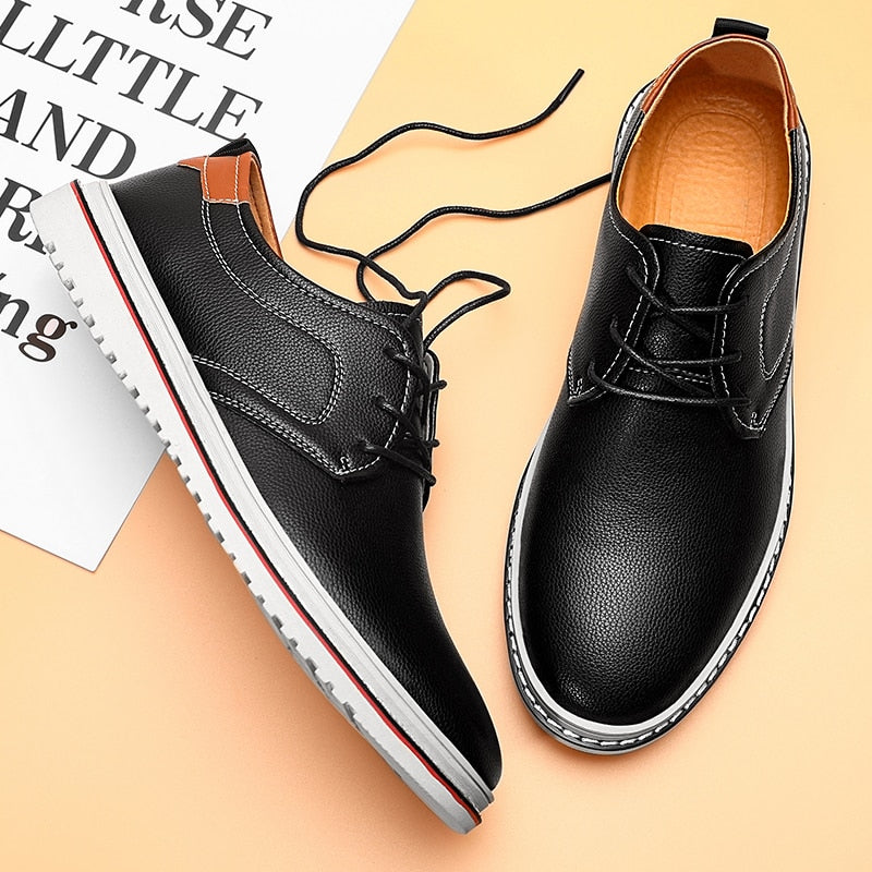 Advbridge Classic Lace-up Mens Casual shoes Plus Size 38-48 Luxury Handmade Men Business shoes Brand Elegantes British Style Outdoor Flats