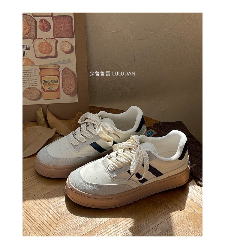 Advbridge INS Brand Sneakers Women 2023 Designer Casual Lace Up Woman Flats Sneakers Shoes Tennis Female Vulcanized Shoes White Spring NEW