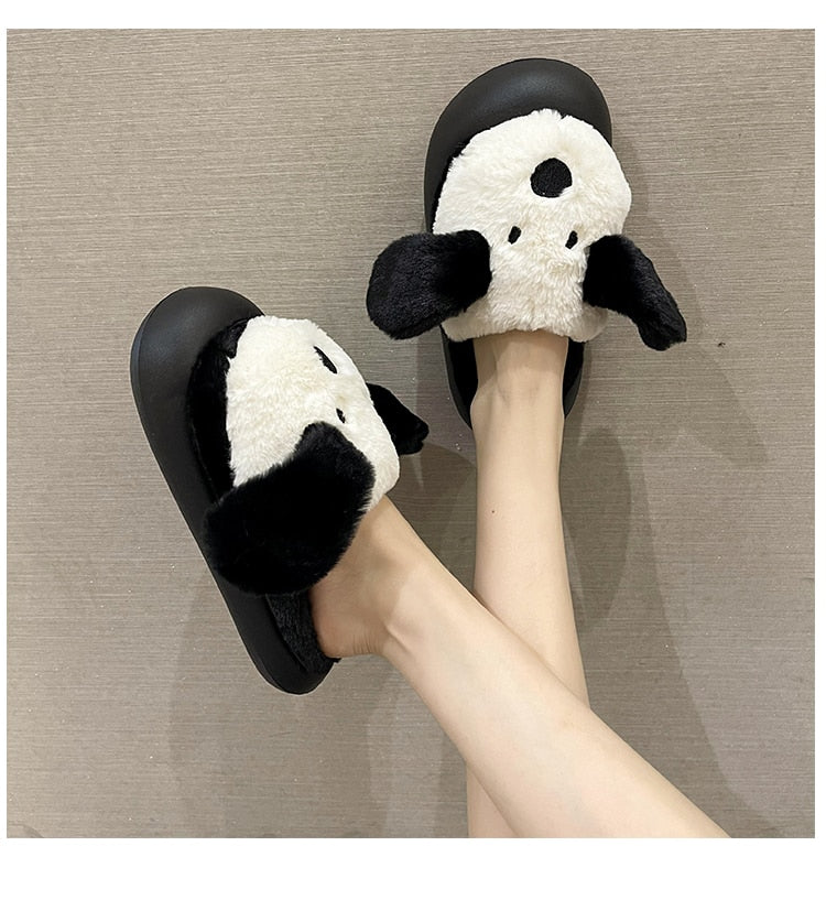 Advbridge Slippers Casual Room Shoes Slides Fur Flip Flops Low Flock Luxury Massage Flat Plush with fur Rome Basic Short Flat Shoes Female