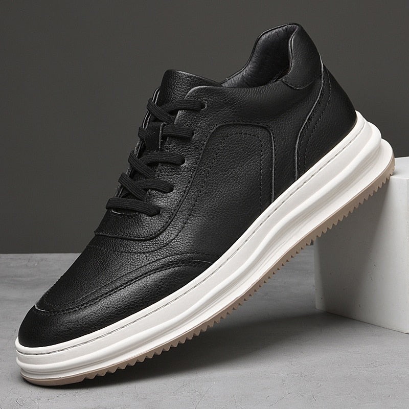 Advbridge High Quality Men Sneakers Genuine Leather Men Shoes Luxury School Shoes for Man Fashion Skate Shoes Men Vulcanize Shoes Upscale