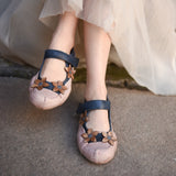 Advbridge Original Flats Shoes For Women Sweet Flowers Dirty Shoes Luxury Genuine Leather Luxury Designer Vulcanized Shoes For Girls