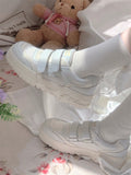 Advbridge Japanese College Girls Shoes Sweet Round Head Flat Bottom  Comfortable Student Teenagers Fashion Leisure Cute 3cm Sports Shoes