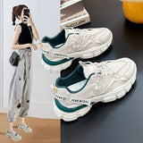 Advbridge Sneakers for Women Spring Autumn Mesh Shoes Female Casual Lace-up Flats Ladies Chunky Sports Shoes Fashion Vulcanized Shoes