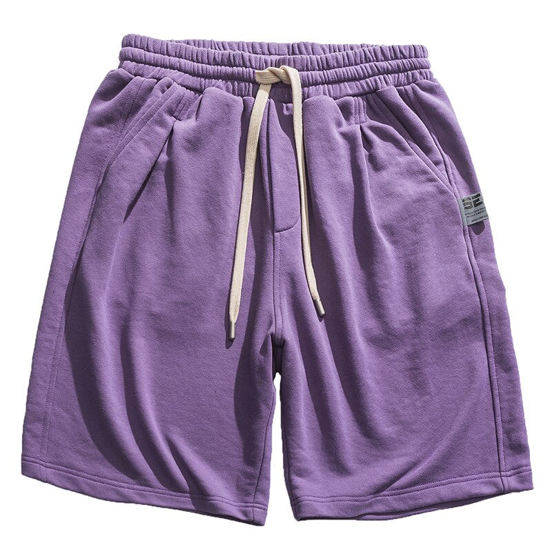 Advbridge Mens Shorts Summer Cargo Solid Color Shorts Fashion Knee Length Drawstring Men Shorts Cotton Work Bermudas Plus Size 2023 E48