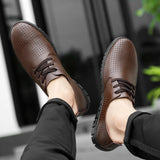 Advbridge Men White Shoes Man Fashion Oxfords Men Shoes Plus Size 38-48 Lightweight Walking Breathable Genuine Leather Male Formal Shoes