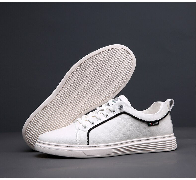 Advbridge Luxury Brand Men Shoes Fashion Breathable Daily White shoes Light Outdoor Man Casual Shoes High Quality Leather Vulcanized Shoes