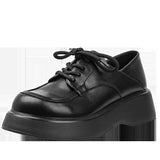 Advbridge Spring Autumn Women Genuine Leather Shoes Fashion Lace-up Flat Shoes Thick Bottom Ladies Casual Leather Shoes