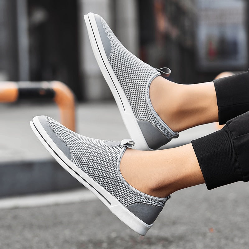 Advbridge Breathable Man Casual Shoes Comfort Mesh Shoes Summer Mens Loafers Leisure Walk Shoes Hollow Out Sneakers Male Treking Footwear