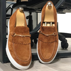 Advbridge Men Vulcanize Shoes Flock Fringe Brown Green Loafers Solid Slip on Sneakers Shoes for Men with Free Shipping Men Shoes