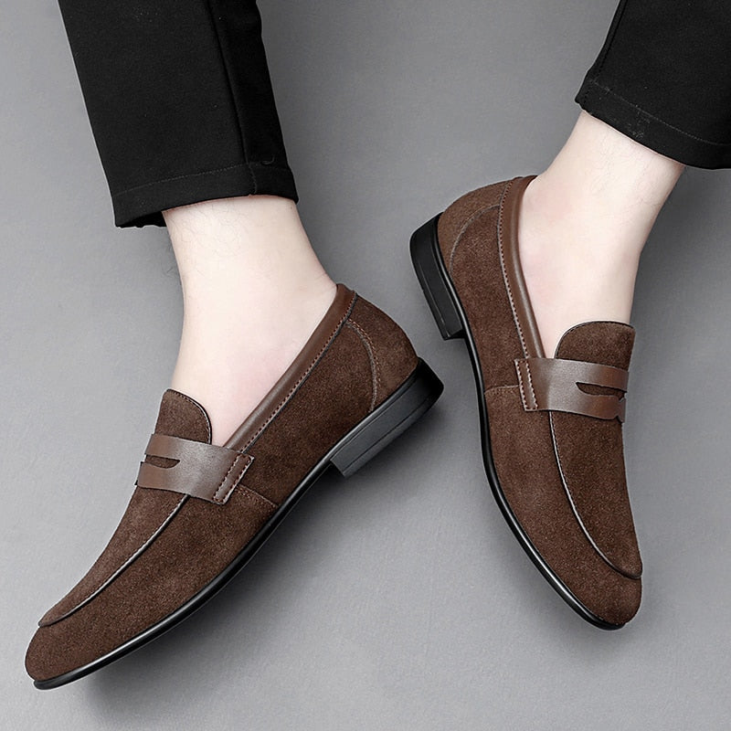 Advbridge For Men Comfortable Loafers Men's Shoes Leather Men Casual Shoes Hot Sale Mens Slip on Shoes Classic for Men Driving Shoes