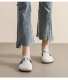 Advbridge Mixed Color Clogs Shoes Woman Cut-out Sandals Trendy Buckle Belt Slippers Home&Outdoor Casual Slides Round Closed Toe Mules