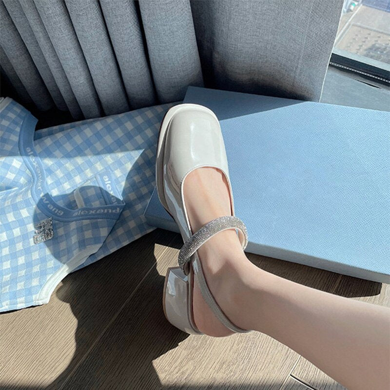 Advbridge Summer Shoes Women Sandals Fashion Office Lady Shoes Brand Women High Heels Sandals Woman Square Heel 5cm A4703