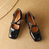 Advbridge Elegant High Heels Pumps Shoes Woman Large Size 45 Fashion Cross Straps Square Toe Black Women Heels Office Party Wedding Shoes