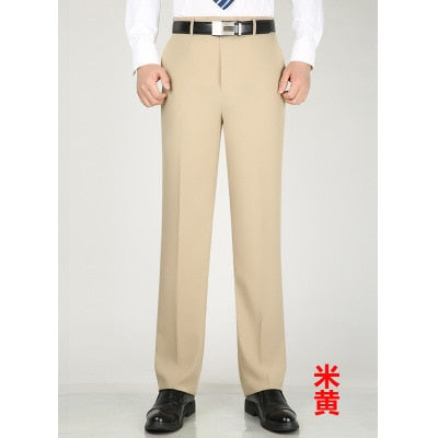 Advbridge Spring summer men's office trousers high waist thin loose business casual suit pants Anti-wrinkle Professional dress trousers