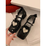 Advbridge Genuine Cow Leather Japanese Jk Girls Lady Retro Mary Jane Lolita Shoes Women's Sweet Cool Lolita Single Shoes Square Head