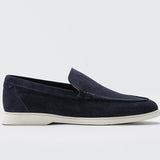 Advbridge  Shoes Men England Style Fashion Cowhide Soft Slip-On Loafers Business Men Shoes Man Suede Mokasin  Casual Flat Shoes