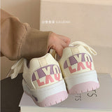 Advbridge  Platform Sneakers Women INS Brand Spring Autumn Lace Up Woman Flats Shoes Sneakers Casual Ladies Vulcanized Shoes Female
