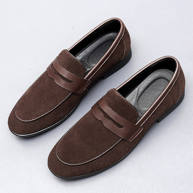 Advbridge For Men Comfortable Loafers Men's Shoes Leather Men Casual Shoes Hot Sale Mens Slip on Shoes Classic for Men Driving Shoes