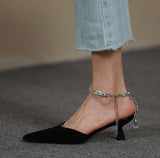 Advbridge Women Pumps Glitters Nightclub Summer Shoes Sandal Elegant Women Party Pumps Wedding Shoes On Heels 6 CM Kid Suede Pointed Toe