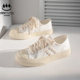 Advbridge Women's Platform Vulcanize Sneakers Korean Spring Summer New Canvas White Black Sports Shoes Casual Running Basket
