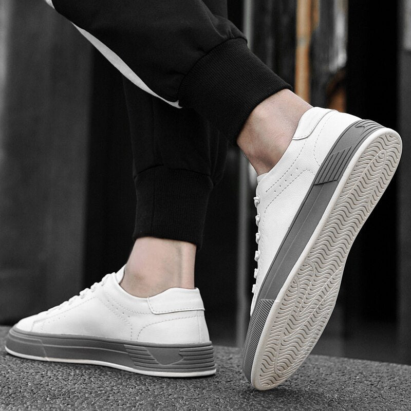 Advbridge Men's Casual Shoes Lightweight Men Shoes Flat Men Sneakers White Skateboarding Shoes Business Tenis Masculino Vulcanized Shoes