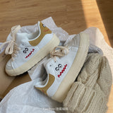 Advbridge Brand White Sneakers For Women Leather 2023 Platform Casual Woman Flats Lace Up Sport Sneakers Ladies Trainers Designer New