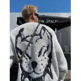 Advbridge Mink velvet jacquard sweater for men and women autumn and winter new loose and versatile high street fashion y2k couple sweater