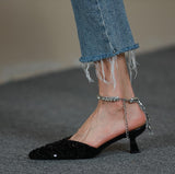 Advbridge Women Pumps Glitters Nightclub Summer Shoes Sandal Elegant Women Party Pumps Wedding Shoes On Heels 6 CM Kid Suede Pointed Toe