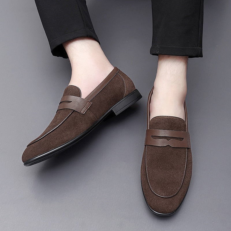Advbridge For Men Comfortable Loafers Men's Shoes Leather Men Casual Shoes Hot Sale Mens Slip on Shoes Classic for Men Driving Shoes