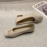 Advbridge Grandma Shoes Low Heels Female Footwear Casual Sneaker All-Match Square Toe Soft Shallow Mouth Retro Dress Comfortable New