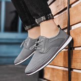 Advbridge Summer Mens Casual shoes Fashion Hollow Out Breathable Business Shoes low top Outdoor Flats Comfy Walking Sneakers Mocassin