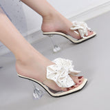 Advbridge 2023 Summer High Heels Shoes Women Modern Sandals Flower Shoes Brand Women Sandals Ladies Heels Black Blue Plus Size 42 A3536