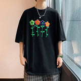 Advbridge T Shirt Mens Fashion Embroidery Printed Tshirt Men Streetwear Tees Summer Japanese Casual Oversized Tops Black/White/Blue