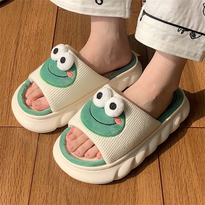 Advbridge cute women slippers linen sandals slippers summer college girls sandals spring autumn non-slip home shoes women's shoes