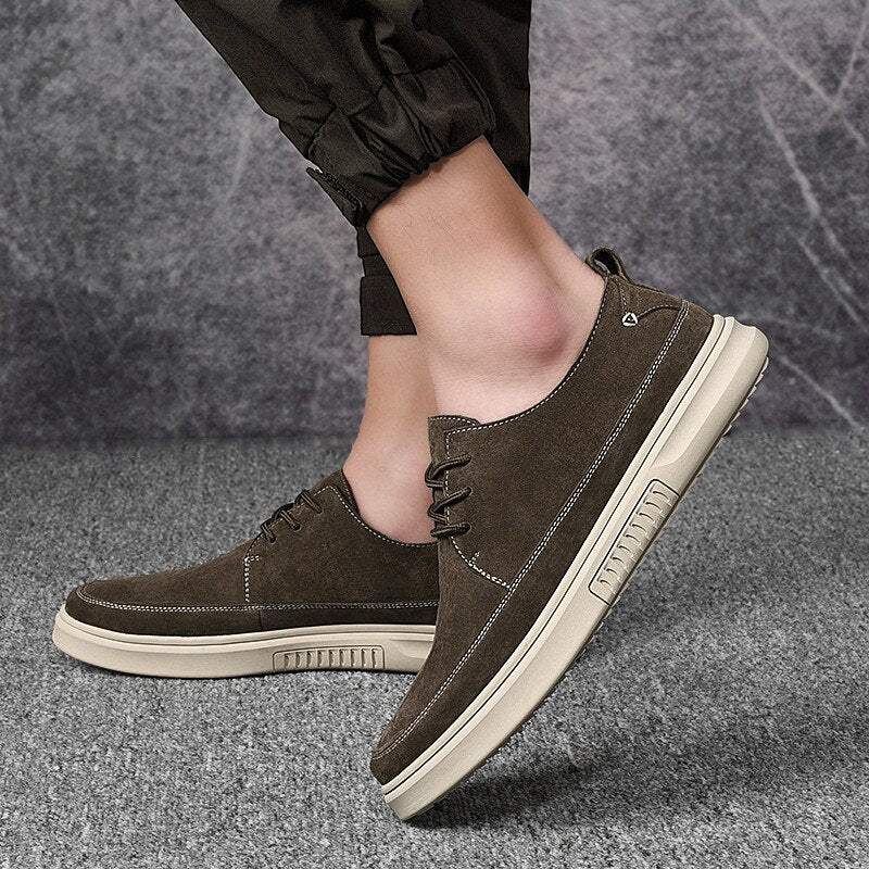 Advbridge Male Sneakers Men Casual Shoes Fashion Outdoor White Sneakers Hip Hop Basic Flats Leather Fashion Handmade Comfy Genuine Leather
