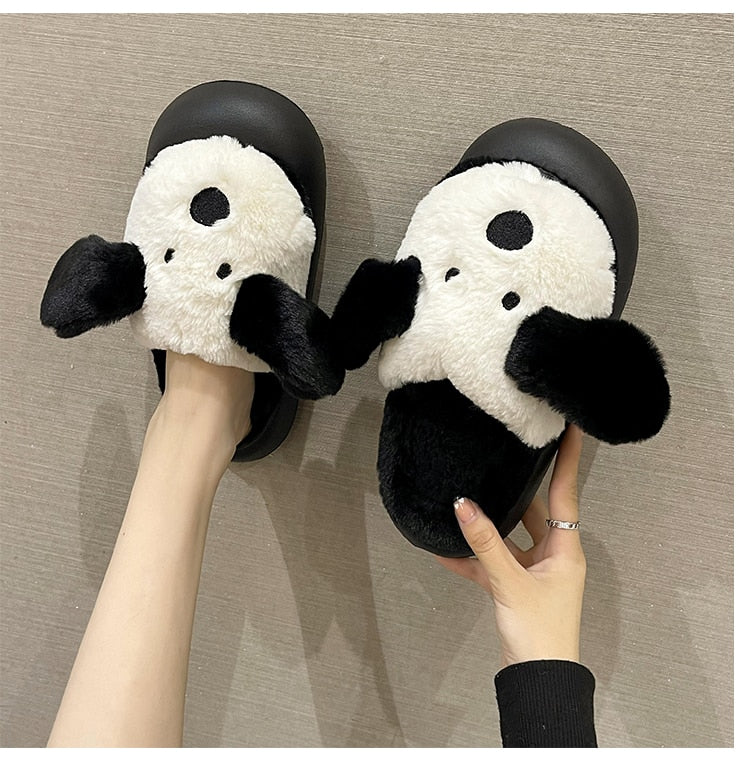 Advbridge Slippers Casual Room Shoes Slides Fur Flip Flops Low Flock Luxury Massage Flat Plush with fur Rome Basic Short Flat Shoes Female