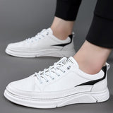 Advbridge Elastic Band Men's Casual Shoes Breathable White Handmade Designer Loafers British Fashion Solid Color Flats M66701