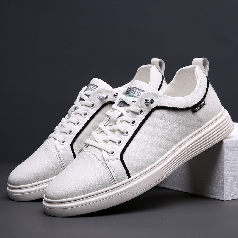 Advbridge Casual Leather Shoes Men Luxury Sneakers Welt Stitching Oxfords Flats Male Leisure White Shoes Men Fashion Retro Men Shoes Gents