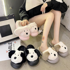 Advbridge Slippers Casual Room Shoes Slides Fur Flip Flops Low Flock Luxury Massage Flat Plush with fur Rome Basic Short Flat Shoes Female